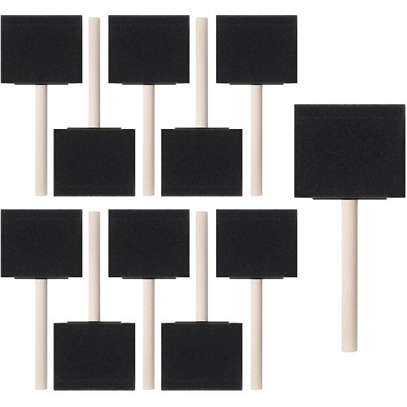 Foam Paint Brushes, 50 PCS Sponge Paint Brush for Painting, Staining, 3 inch Foam Sponge Wood Handle Paint Brush Set