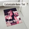 Personalized Crystal Velvet Carpet,Lana Del Rey Custom Printed Name, Plush Area Rug For Home Indoor Decor