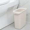 Narrow Trash Bin Rectangular Pressure Ring Space Saving Slim Trash Can Home Wastebasket for Bathroom Kitchen