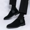 Fashion Men Retro Loafers with Pointed Frosted Surface for Business Office Formal Wear Gentlemen Banquet Shoes Sizes 38-48 Men Shoes