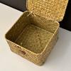 Woven Storage Basket Handwoven Natural Wicker Sundries Organizer for Kitchen Living Room Home Decor Fruit Candy Tea Eggs Storage