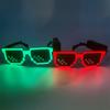 Lunettes Mosaïque Pixel LED Créatives pour Festival, Activées par la Lumière et la Musique Sans Fil, Lunettes de Soleil Néon Multicolores pour Fêtes Rave