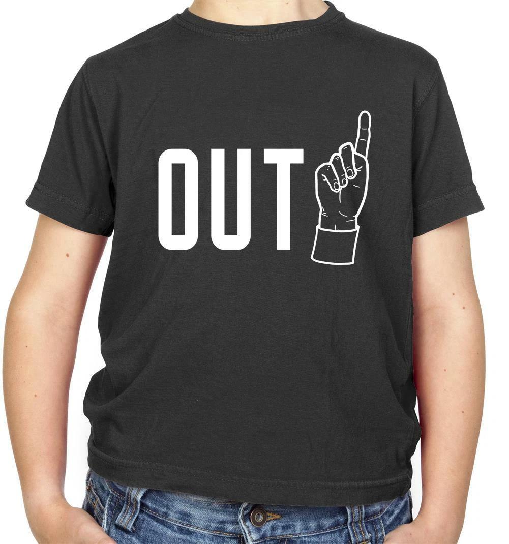 Out Finger Kids T-Shirt - Umpire - Cricket - Game - Ashes - World Cup - T20 100