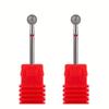 2PCS Diamond Cuticle Clean Ball Head Nail Bit for Electric Machine Perfect for Gel Polishing Acrylic Manicure Pedicure Cuticle
