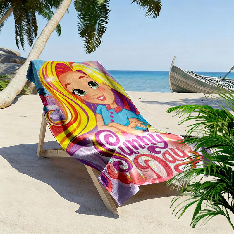 Sunny Day Moments 2D Flat Print Beach Towel, Large Soft Quick Dry Towel for Beach Camping Swimming.NSTJ0928161