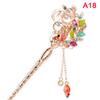 Vintage Chinese Style Hair Stick, 1 Piece Metal Hairpin with Rhinestone Decoration