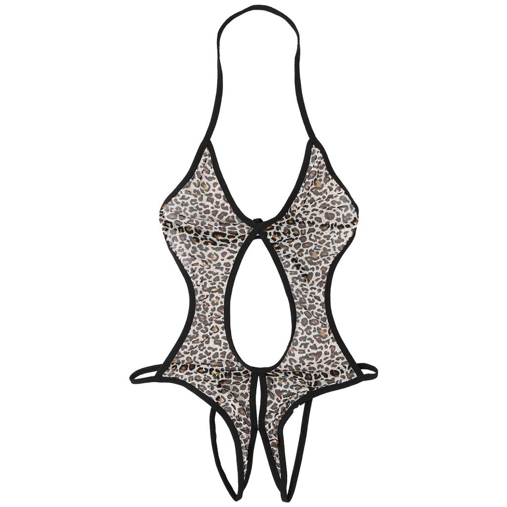 Men's Mesh Transparent Sissy Bodysuit Sexy Lingerie Open Crotch Underwear