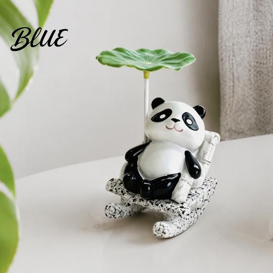 Desktop Wipstoel Kikker Panda Beeldje Schattige Hars Bobbel Decor met Lotusblad Ontwerp Creatief Kantoor Stressverlichting Bureau Ornament voor Auto