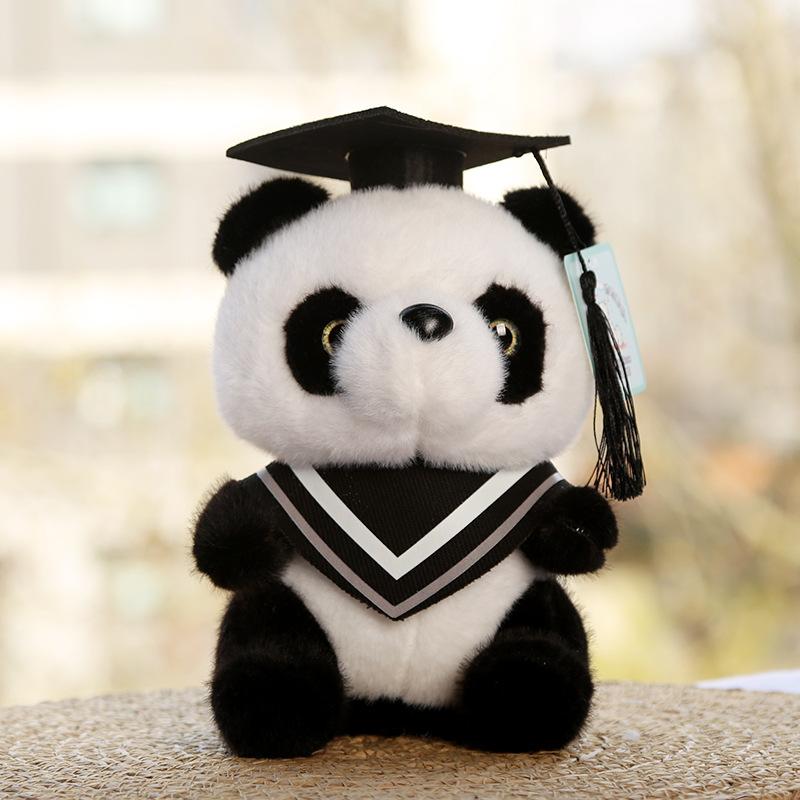 Dr. Panda doll graduation bear kindergarten gift doll Dr. Bear plush toy
