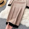 New Autumn Knitting Sweater Dress Women Solid Knitted Sexy Bandage Sheath Bodycon Sundress
