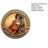 Cute Baby Monkey Challenge Coin Metal Monkey Holding Plush Toy Pocket Token 3D