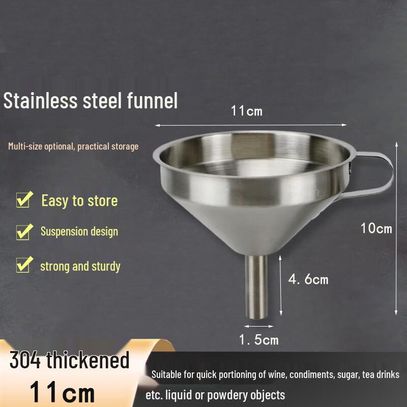 

Homeglen 304 Stainless Steel Oil Funnel with Filter