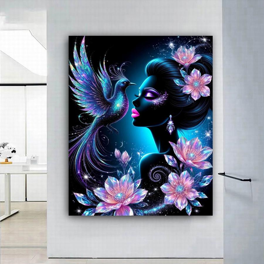 Diamond Painting New Collection Woman Bird Flowers Diy Full Square Round Drill Rhinestone Embroidery Sale Mosaic Cross Stitch Kits