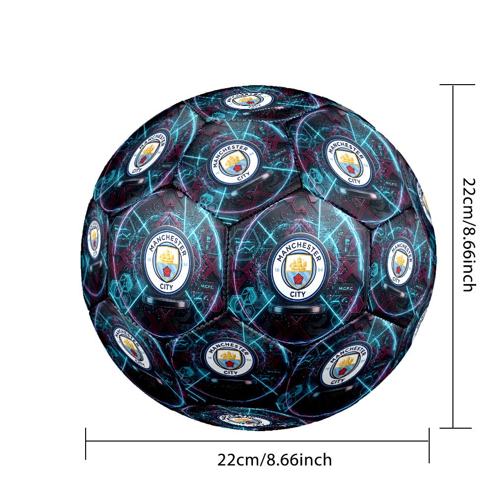 Pallone da calcio tema Manchester City Taglia 5 Pallone da calcio Tocco Morbido Pallone da calcio professionale per allenamento per sport all'aperto