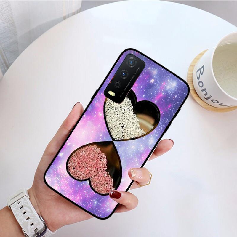 I Love You Pink Heart Phone Case for VIVO Y31 Y21 Y70 Y21S Y20 Y72 1907 Y12 Y11S Y53S Y33S Y55 Y76 Y51 Y15S Y01