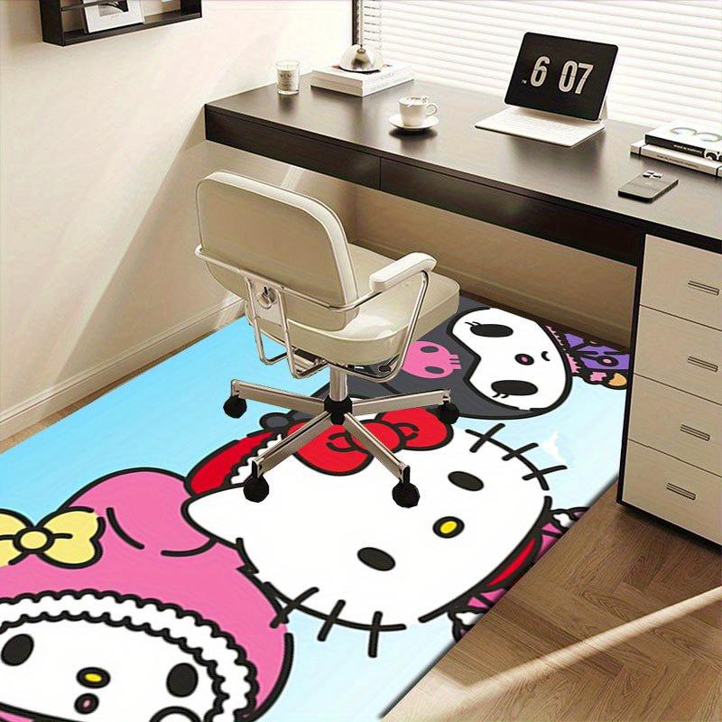 1pc Sanrio Melody Mermaid Printed Office Carpet Rectangle Rug Under The Table,Perfect Room Decor for Living Room, Bedroom, Kitchen, Non-slip Floor Mat