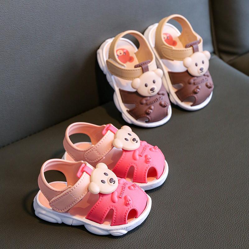 Summer Bear Kids Slides With Soft Nonslip Sole For Toddler Casual Wear