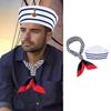 Sjömans Silkescarf Kaptenshatt Solglasögon Set för Möhippa Bröllopsfirande Marinmössa Seglingsfest Kostym