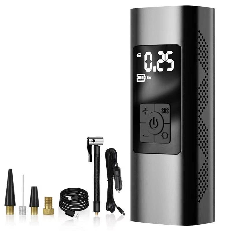 Portable 150 PSI Air Compressor Tire Inflator Fits Car Moto Bike Tires Air Pump Portable Wireless Charging Usage