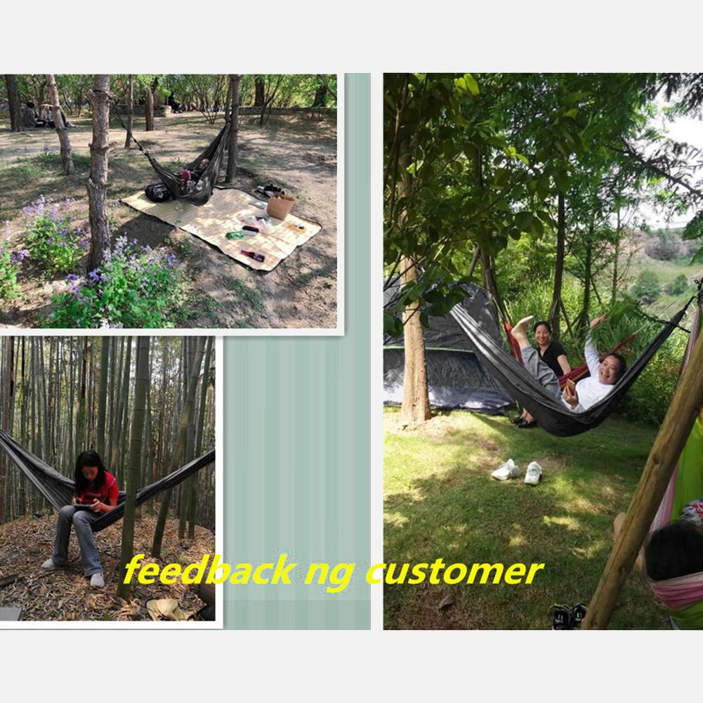 Portable Outdoor Hammock Tear Resistance High Strength Parachute Breathable Ultralight 2 Person Hammock for Travel Hiking Garden