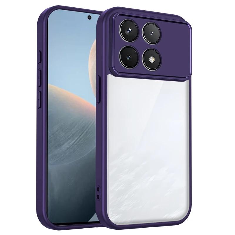 

Transparent Silicone Case For Xiaomi Poco F6 Pro F6pro pocoF6 Pro PC Back TPU Bumper Shockproof Clear Phone Cases Cover Poco F6