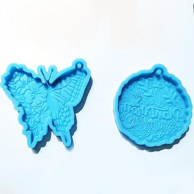 Niedlich für Schmetterling Harzform Silikon Schlüsselanhängerform Anhänger Epoxid Gussform mit Loch für DIY Handwerk Schmuckherstellung