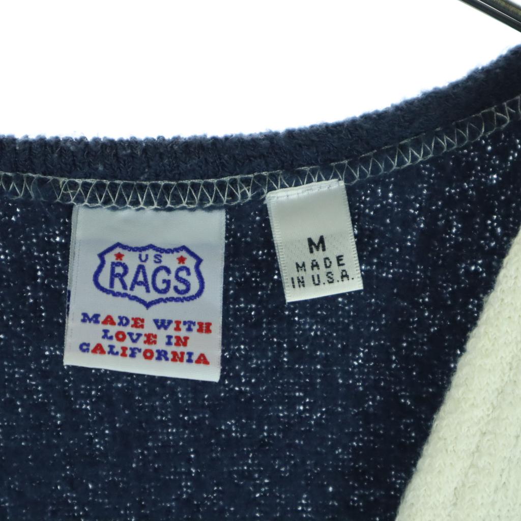 US RAGS Made In USA Long Sleeve Knit Cardigan M Blue Men's Used