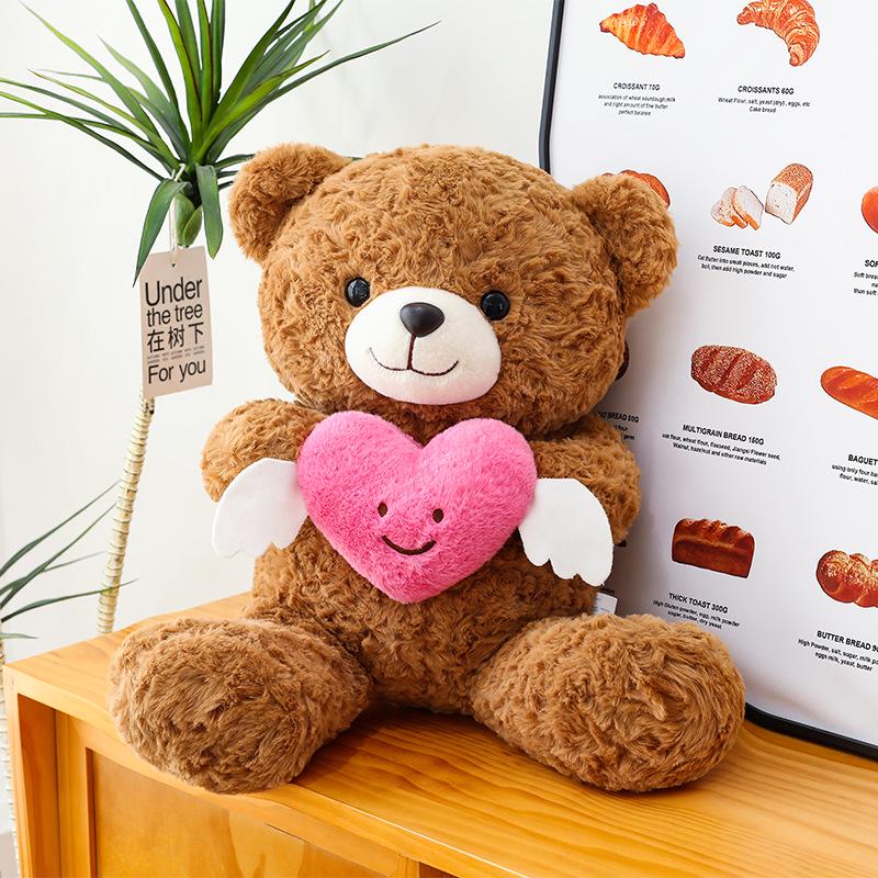 Heart Hugging Teddy Bear Plush Toy - Valentine s Day Gift 35cm 0.35kg