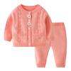 Spring and Autumn Girls Comfortable Knitted Cardigan Set Casual Baby Sweater