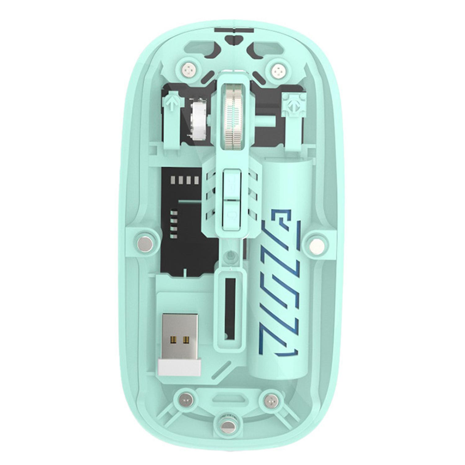 

501 Bluetooth-compatible/2.4G Wireless Mouse Transparent Design Computer Laptop Tablet Mute Mice E