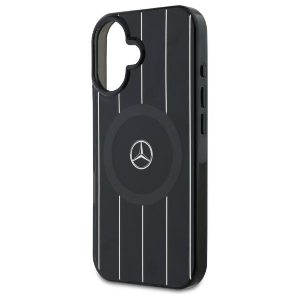 Mercedes Mehmp16S23Hrsk Iphone 16 6.1   Czarny/Black Hardcase Mb Double Layer Crossed Lines Magsafe