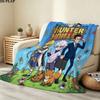 1PC Hunter X Hunter Patterned Flannel Blanket Suitable For All Seasons For Home Decor Warmth And Comfort Gifts Holiday Present