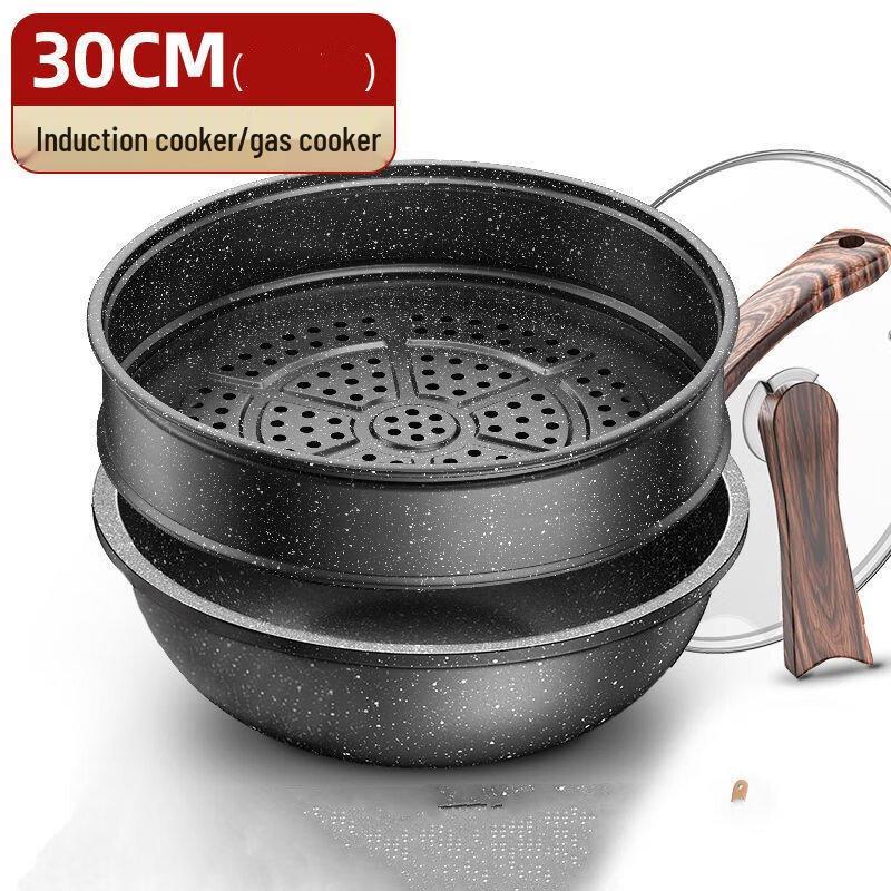 30cm Non-stick Wrought Iron Wok Frying Pan