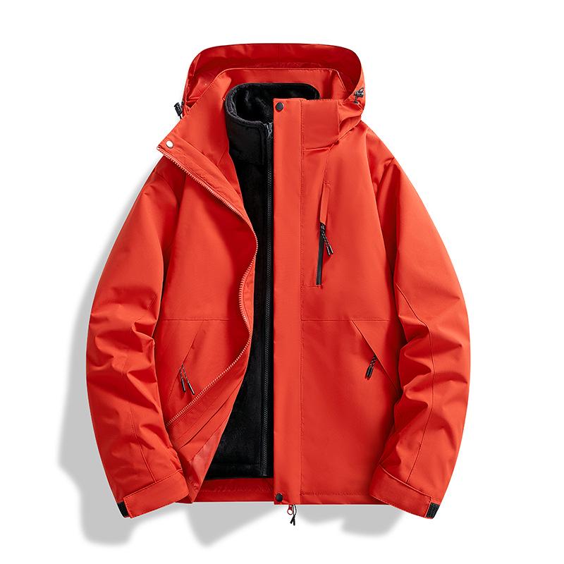 Unisex 3-in-1 Abnehmbare Winddichte Wasserdichte Outdoor Bergsteigerjacke