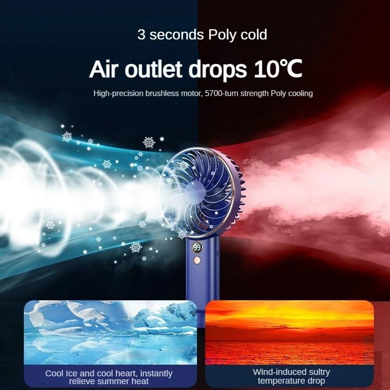 Portable Water Spray Mist Fan Electric USB Rechargeable Handheld Mini Fan Cooling Air Conditioner Humidifier for Outdoor