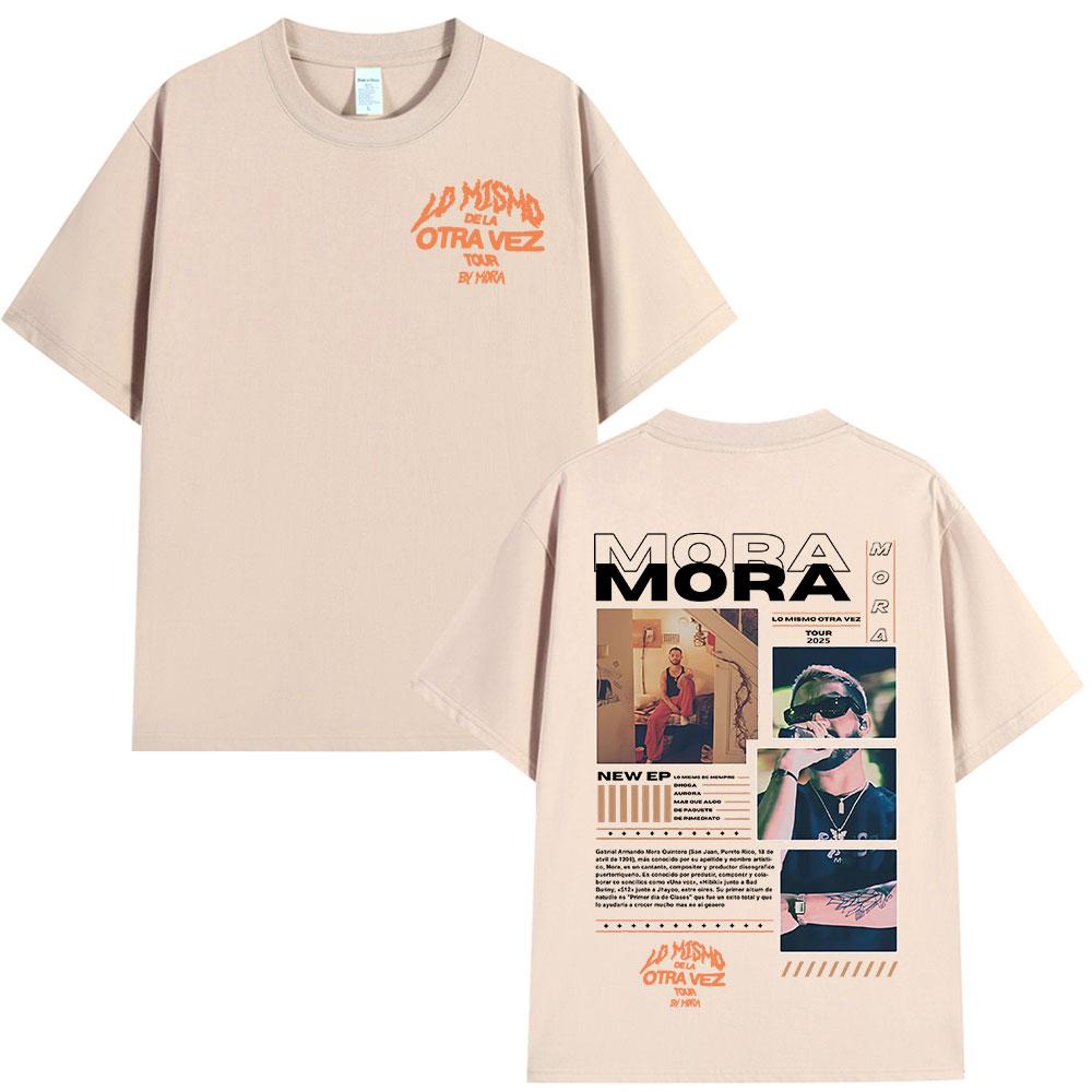 Mora Lo Mismo Dela Otra Vez Tour 2025 Album T Shirt Unisex Women Clothing Hip Hop Fashion Short Sleeve Oversized Tshirt Streetwear