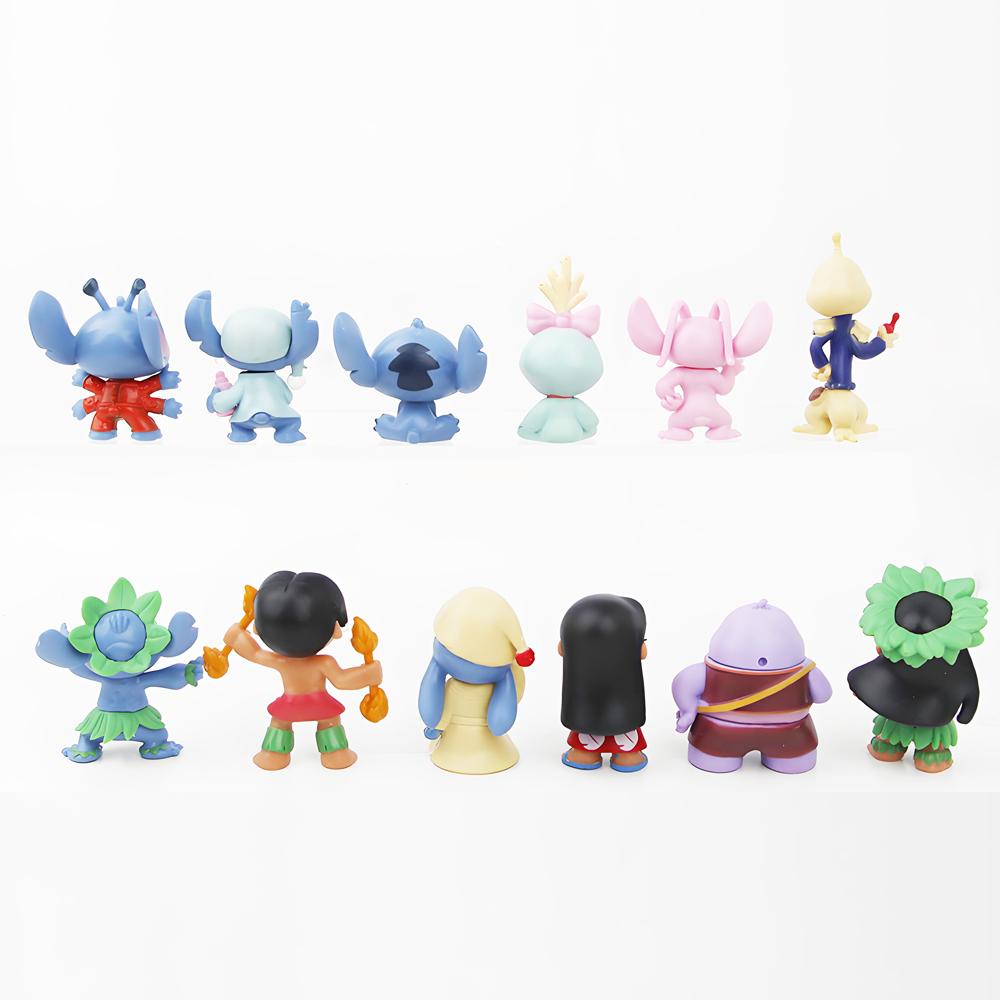 12pcs/set Stitch Scrump Lilo 5-7cm PVC Anime Figure Cartoon Characters Collectible Model Toys for Kids