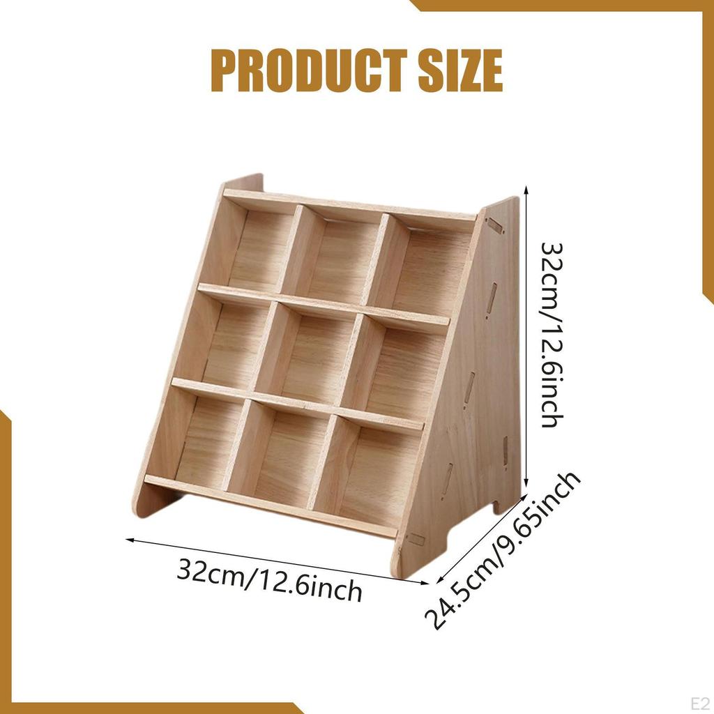 Collectible Display Case Shelves Multipurpose Wooden Storage Cabinet for Collectibles Dolls