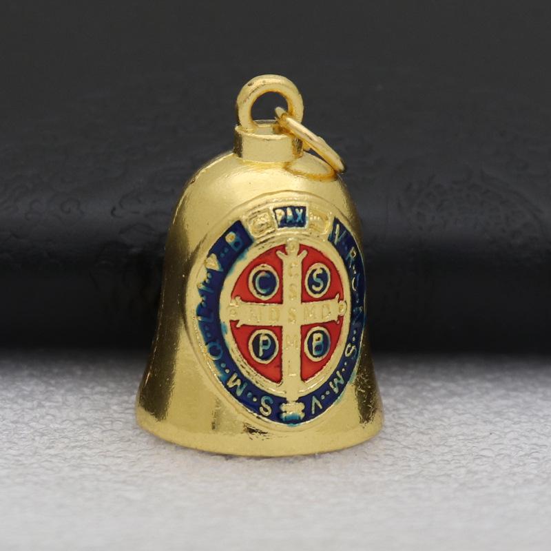 Retro Metal Jewelry Keychain with Bell Pendant - Car and Bag Decoration