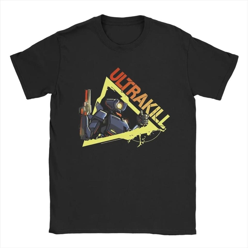 ULTRAKILL Death Odyssey V T Shirt Retro Game Graphic Print Cotton Short Sleeve Tee for Unisex Women Streetwear