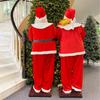 70" Inch Christmas Life Size Animated Rock Singing and Dancing Santa Claus Collapsible Decoration Collection for Hotel Doorway