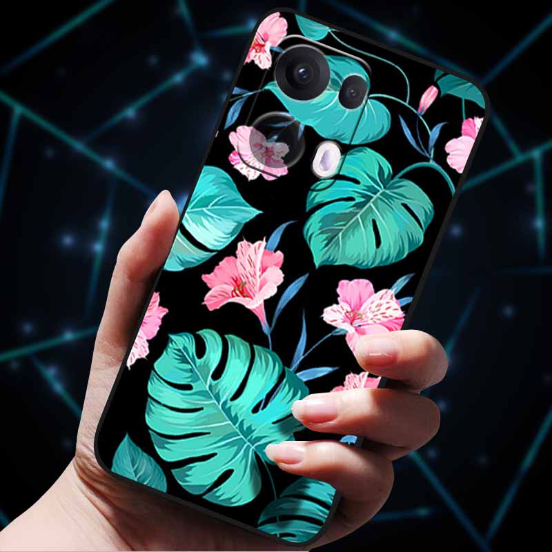 3D Flowers Emboss Fundas For OPPO Reno 13 Reno13 Pro 13F 5G Case Soft Silicone Phone Case for OPPO Reno13 Pro Back Cover Coque