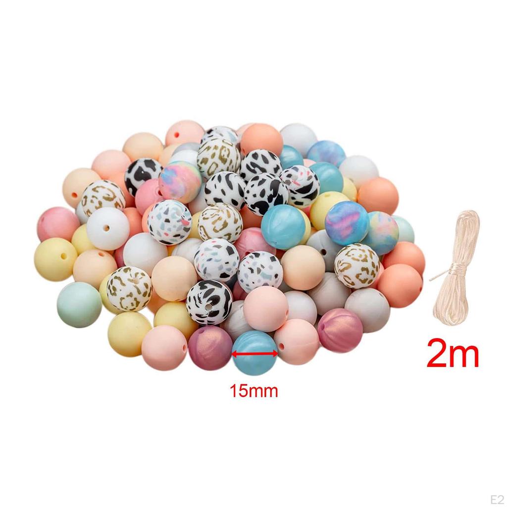 Spacer Beads DIY Silicone Bead for Jewelry Making Necklace Charms Earring Crafts