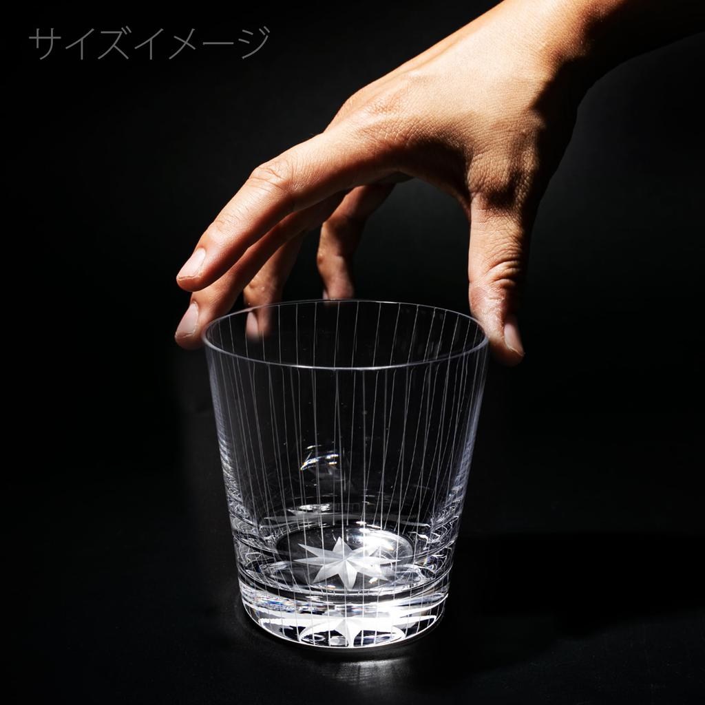 [Official Taiburo Studio] Edo Kiriko Tateshimamon Old Glass (Clear) TB0036-40 Gift Boxed, Made In Japan