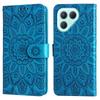 For TECNO Pova 7 Pro 5G Case Sunflower Imprint Leather Wallet Phone Cover