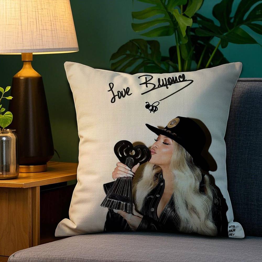 

Singer BBeyonce Cowboy Pillow Case Plush Fabric Soft Double Sided Print Sofa Cushion Cover Throw Pillow Covers 30x30cm