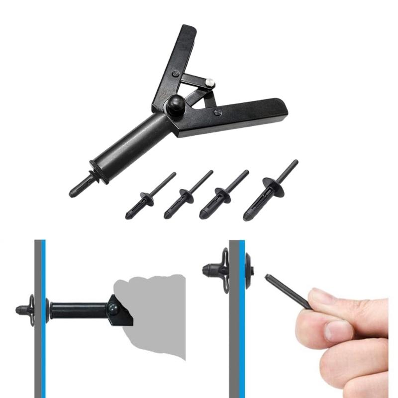 Schnelle Installation Kunststoff-Nietwerkzeug-Set Ergonomischer Griff Verlängerte Lebensdauer 41-teiliges Zubehör für Metall-Holz-Anwendung