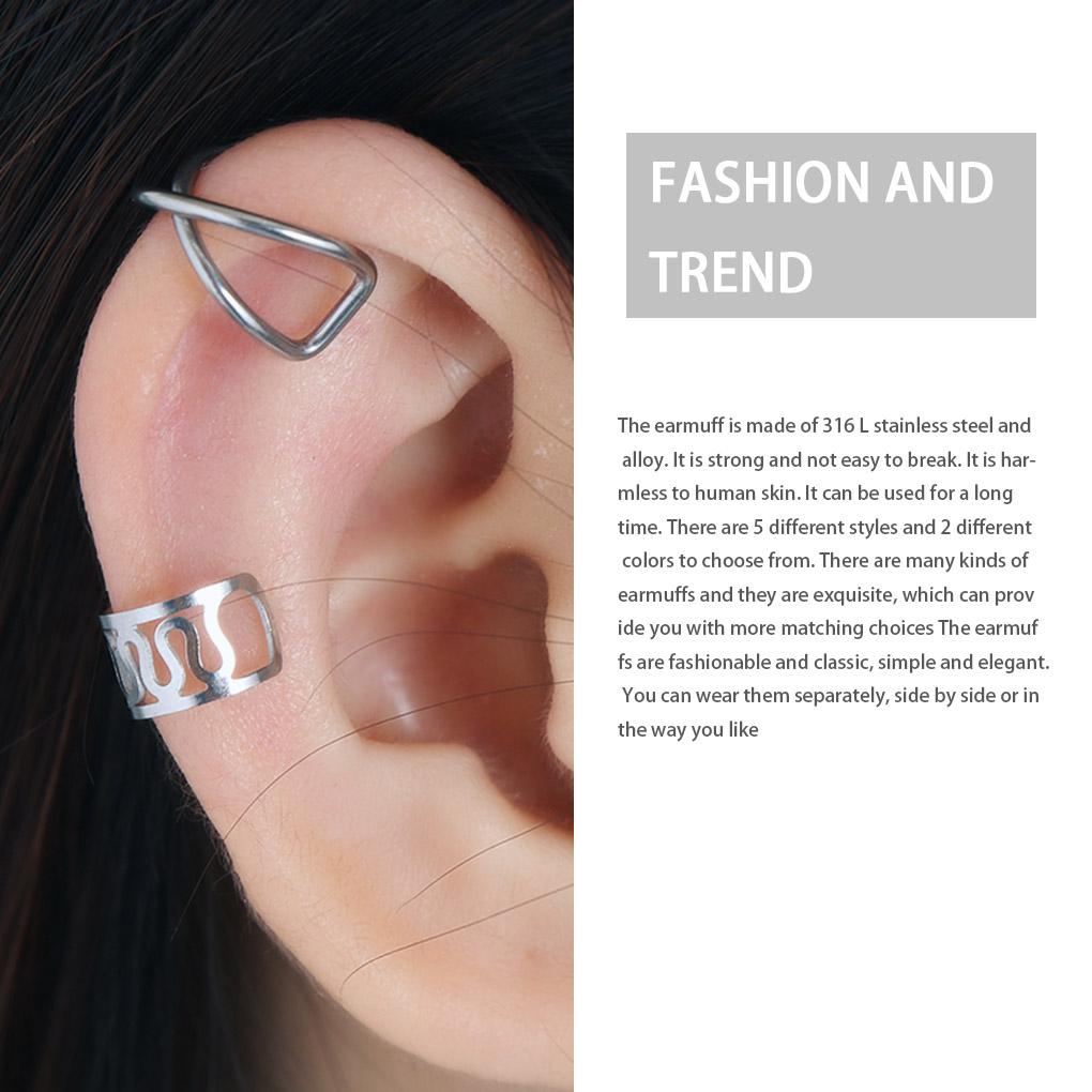 10 Pairs Ear Clips Stainless Eardrop Sets Unisex Non-Pierce Alloy Clips