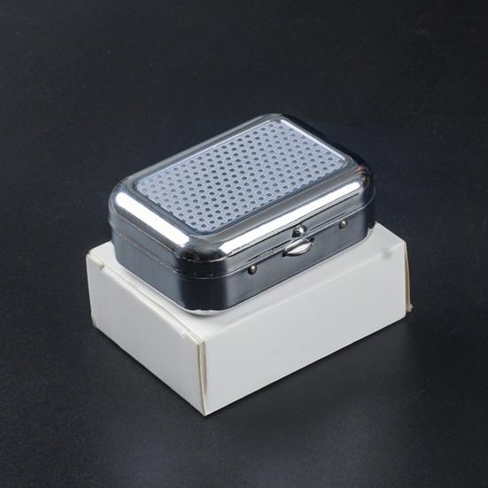 Portable Ashtray Outdoor with Built-in Holder Metal Travel Camping Hiking Pocket