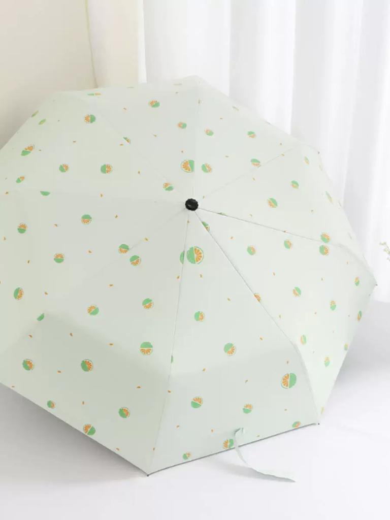 Fresh Print Umbrella Female Student Foldable Sunny and Rainy Dual-Use Thickened Sun-Proof UV Protection Sun Umbrella